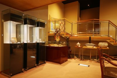 萩焼展示コーナーです。