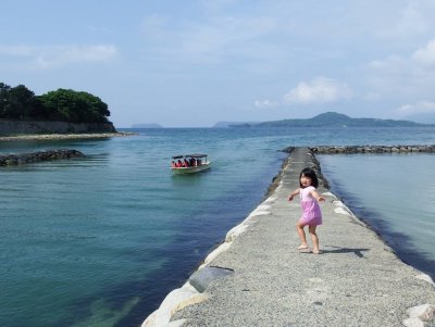 千春楽前の防波堤の写真です。