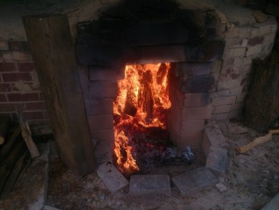 登窯火入れの写真